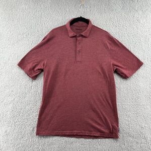 Mens active polo shirt Maroon Red Size Medium